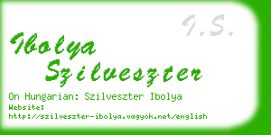 ibolya szilveszter business card